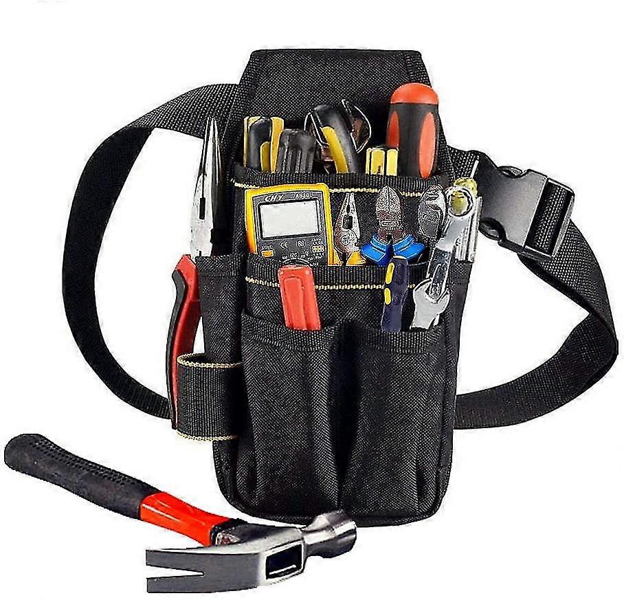 Werkzeuggürteltasche, 25,5 X 12,5 X 3 Cm, Schwarz, Wasserdichtes 600d Oxford-gewebe