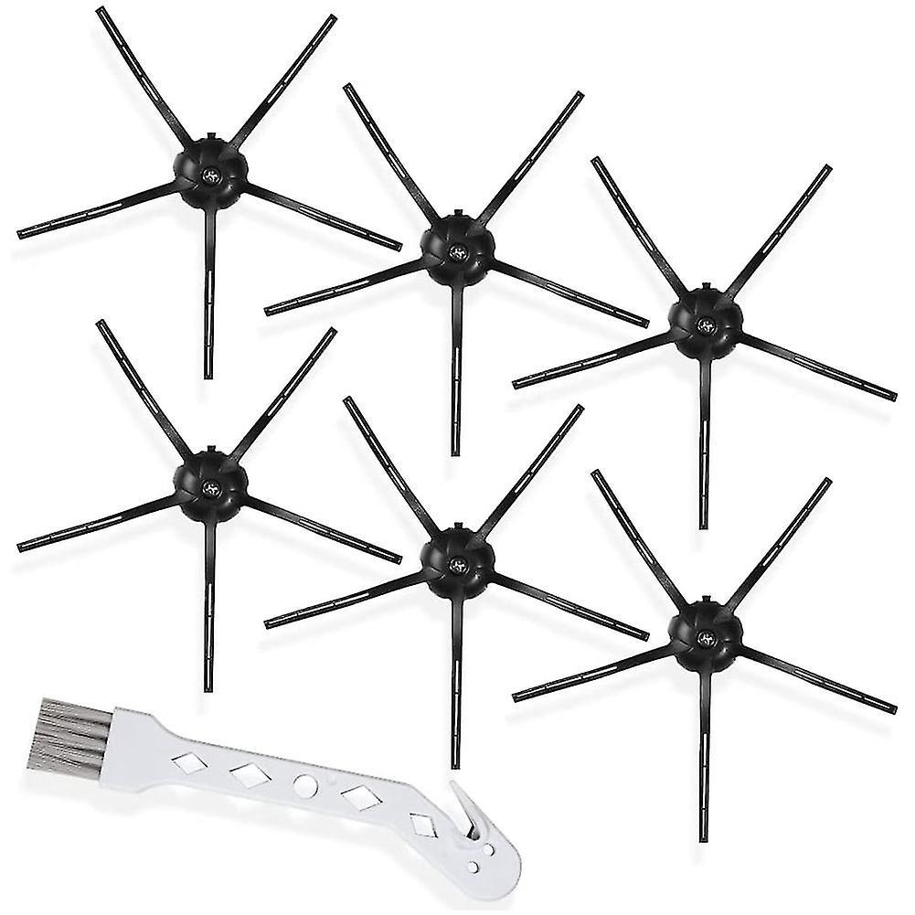 6er-pack Seitenbürsten Für Roborock S7-serie, S6/s5/s4/e-serie, Schwarz