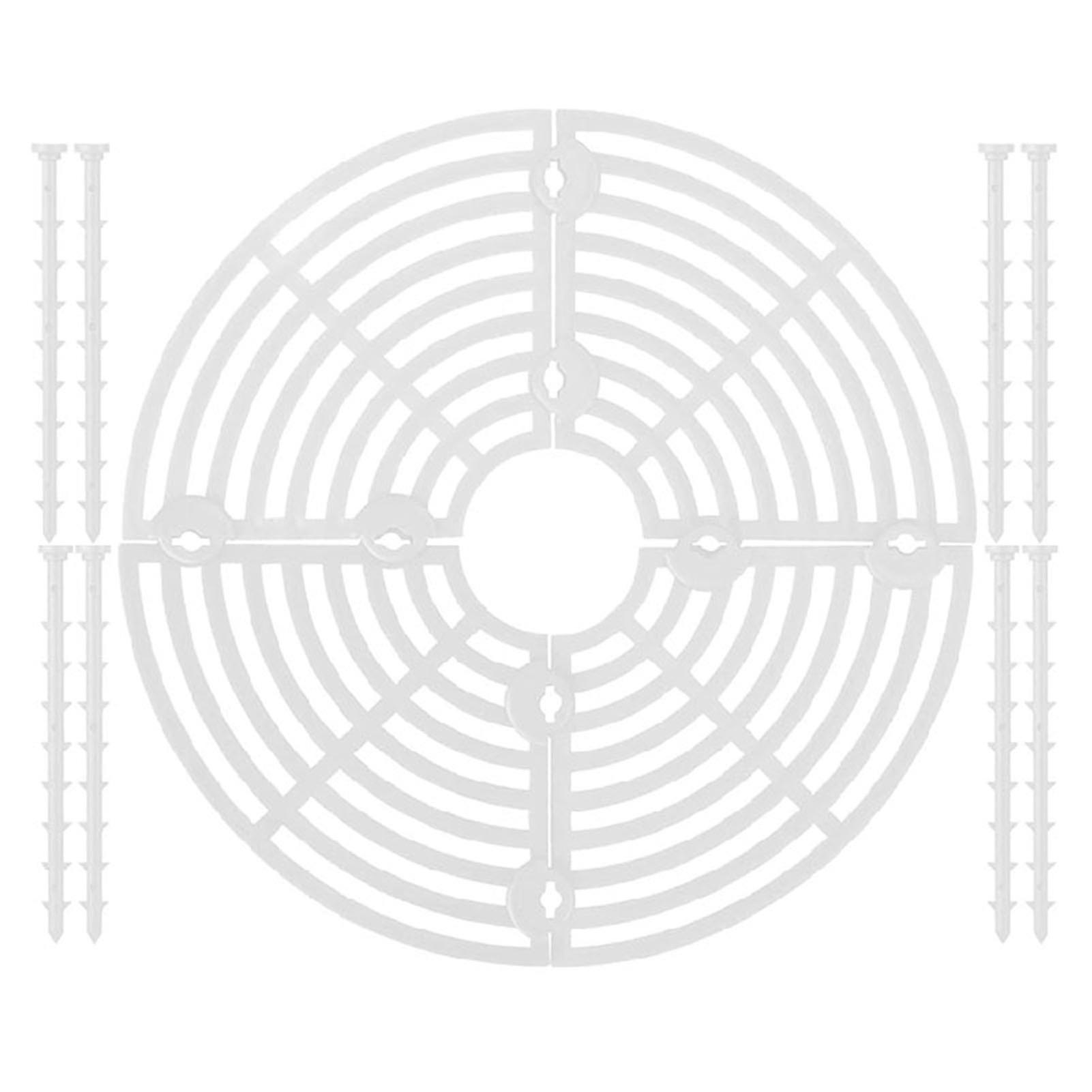 Mehrzweck-pflanztopfgitter, Verstellbar, Robust, Erdschutzabdeckung Für Blumentöpfe, Für Garten Und Hof-17cm-white