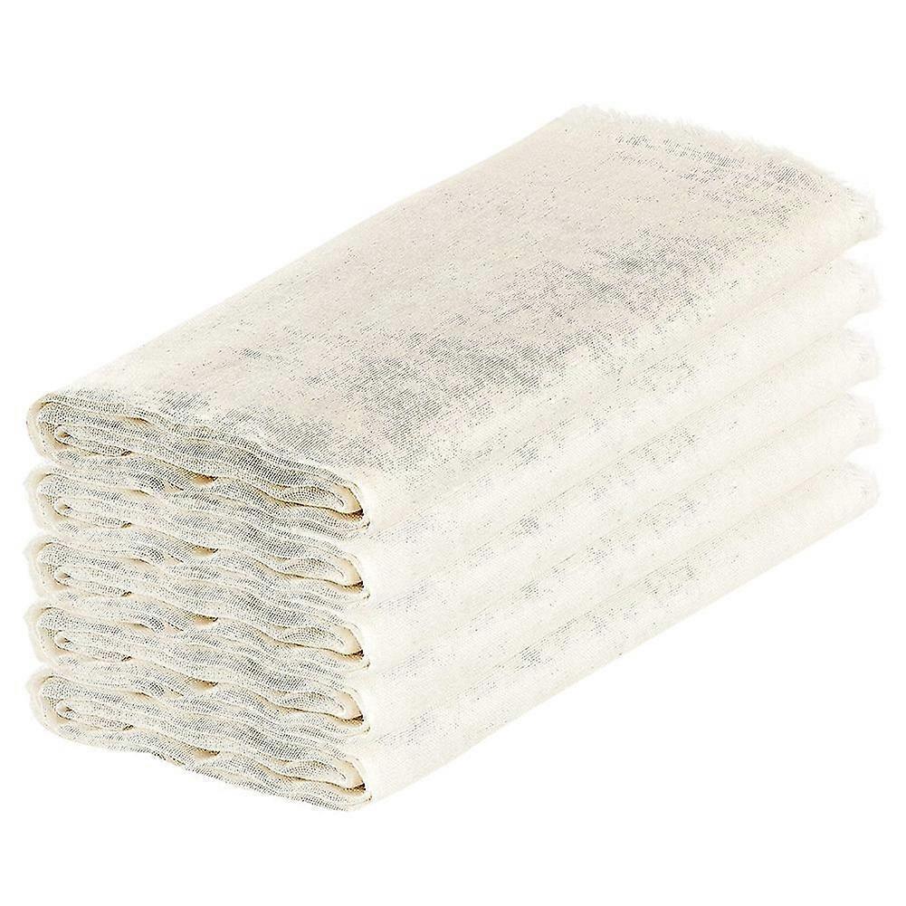 Mulltücher Zum Kochen, 5er-pack (50 X 50 Cm), Ungebleicht, Aus Baumwolle, Wiederverwendbar Und Waschbar, Käsetuch