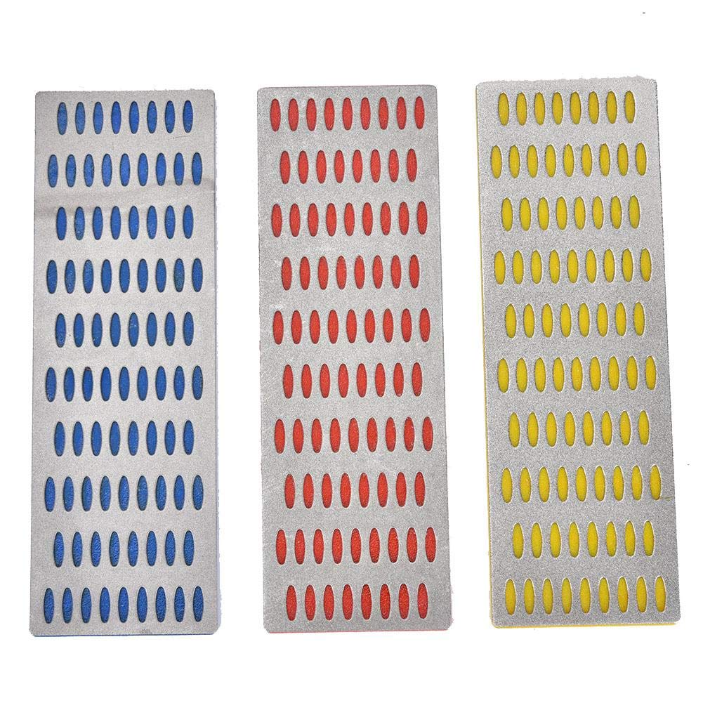 Set Mit 3 Diamant-schärfsteinen – Grob / Mittel / Fein – Klein, Tragbar – Zum Schärfen – Wetzstein
