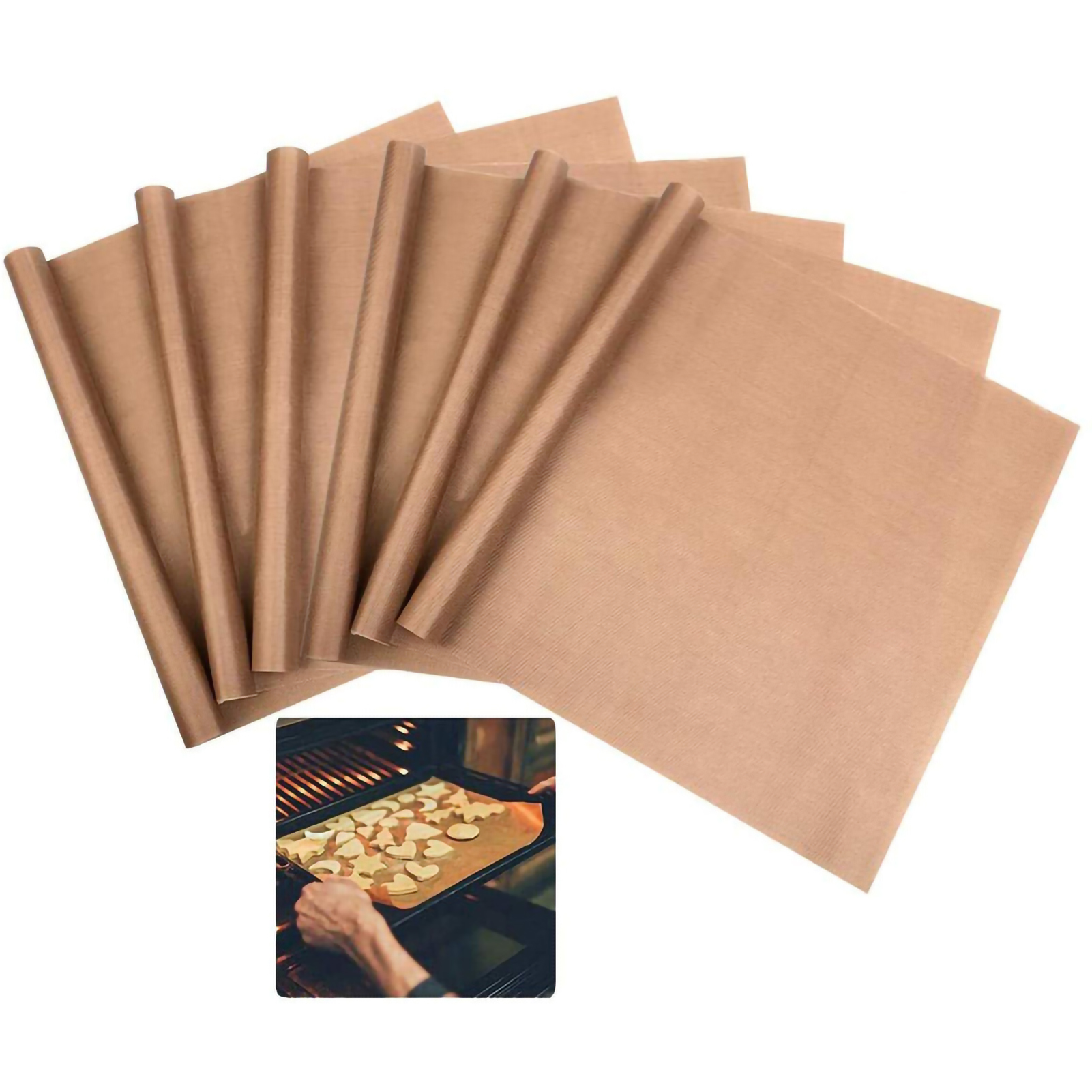 Hitzebeständiges Braunes, Antihaftbeschichtetes Ölpapier Für Küchenöfen Und Konditoreien (mattkaffeefarbe [40 60 Cm]).