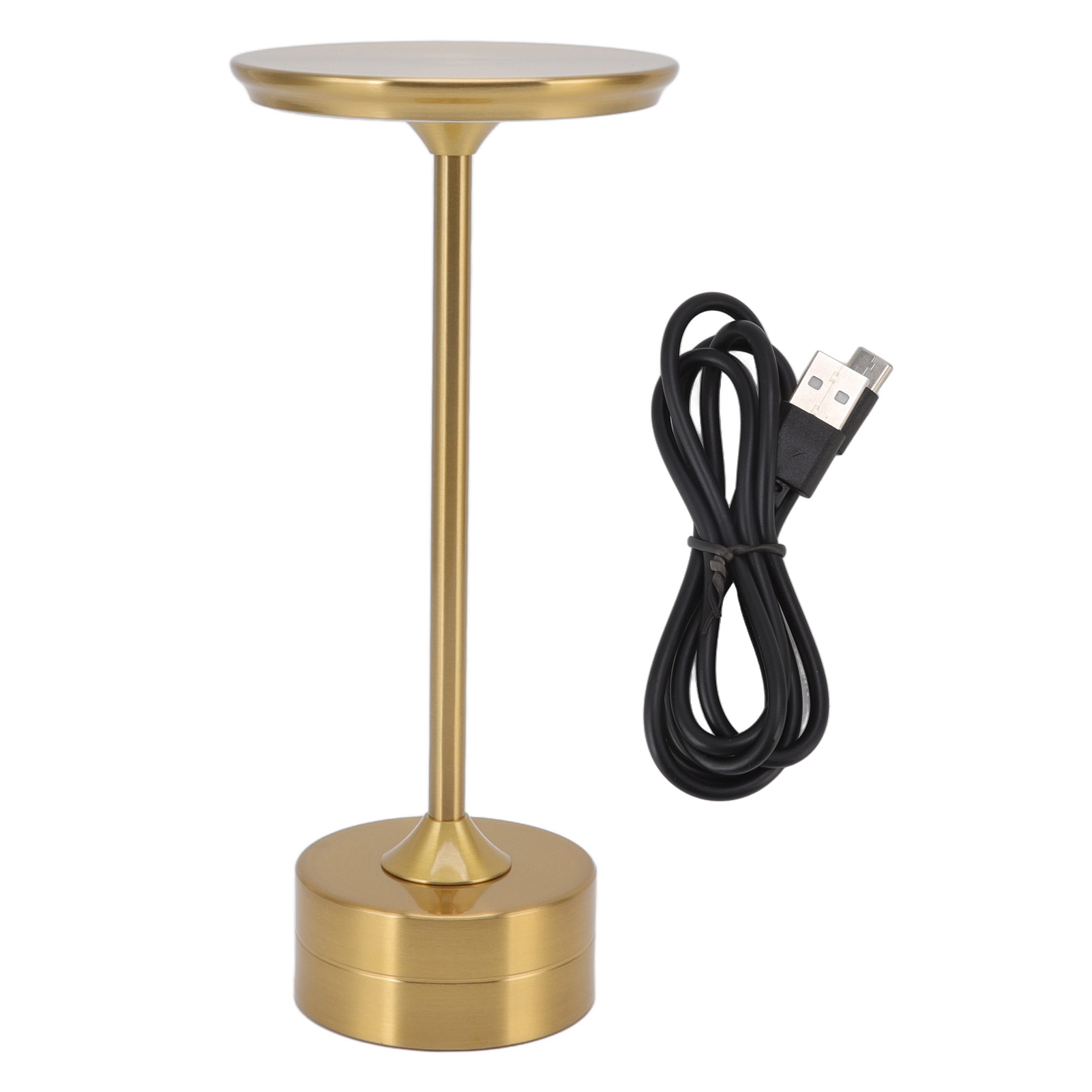 Kabellose Tischleuchte – Metall-led – Modern – Wiederaufladbar (typ-c) – 2000 Mah – Tragbar – Gold – Ubef