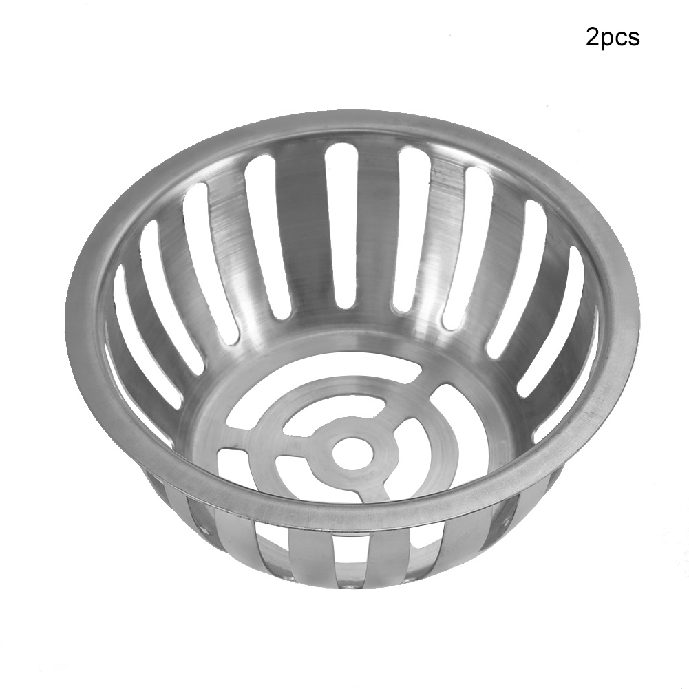 2 Stück Runde Edelstahl-bodenabläufe Mit Verstopfungsschutz Für Garten Und Balkon (125 Mm).