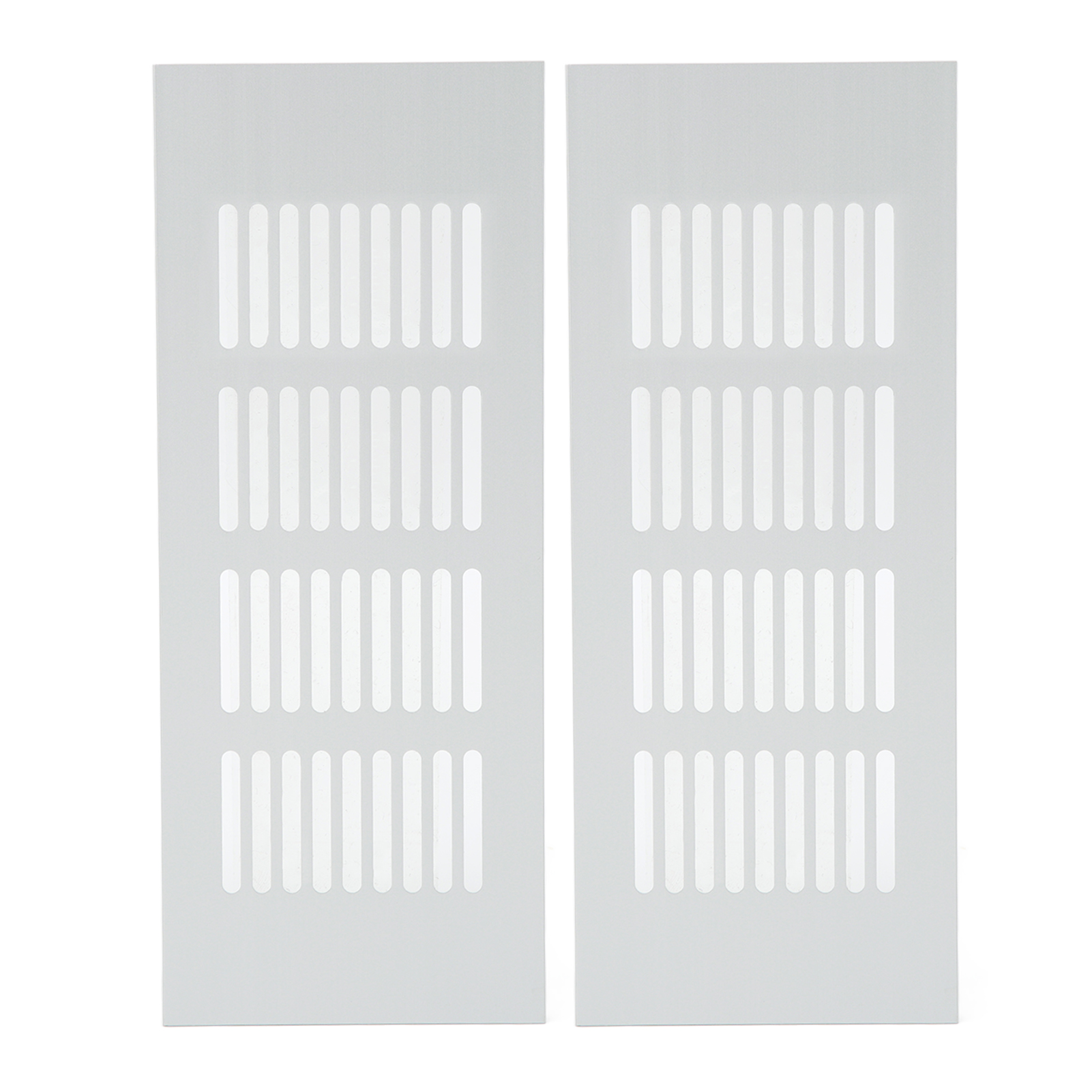 Wärmeableitendes Lüftungsgitter Aus Aluminiumlegierung, Rechteckige Silberne Lüftungsabdeckung Für Schränke, Abstellräume, Wohnmobile, Campingwagen, 80 X 200 Mm / 3,14 X 7,87 Zoll