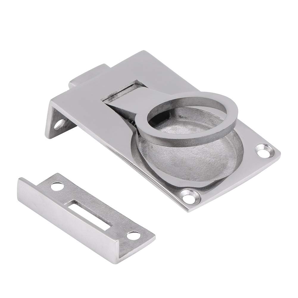 Yctze Für Lukengriffe, 2 Stück Bootslukengriffe, 57 40 Mm 316 Edelstahl Ringgriff, Bündig Einrastend, Luke, Schrank, Zuggriff Mit Klemmschlitz Für Boote.