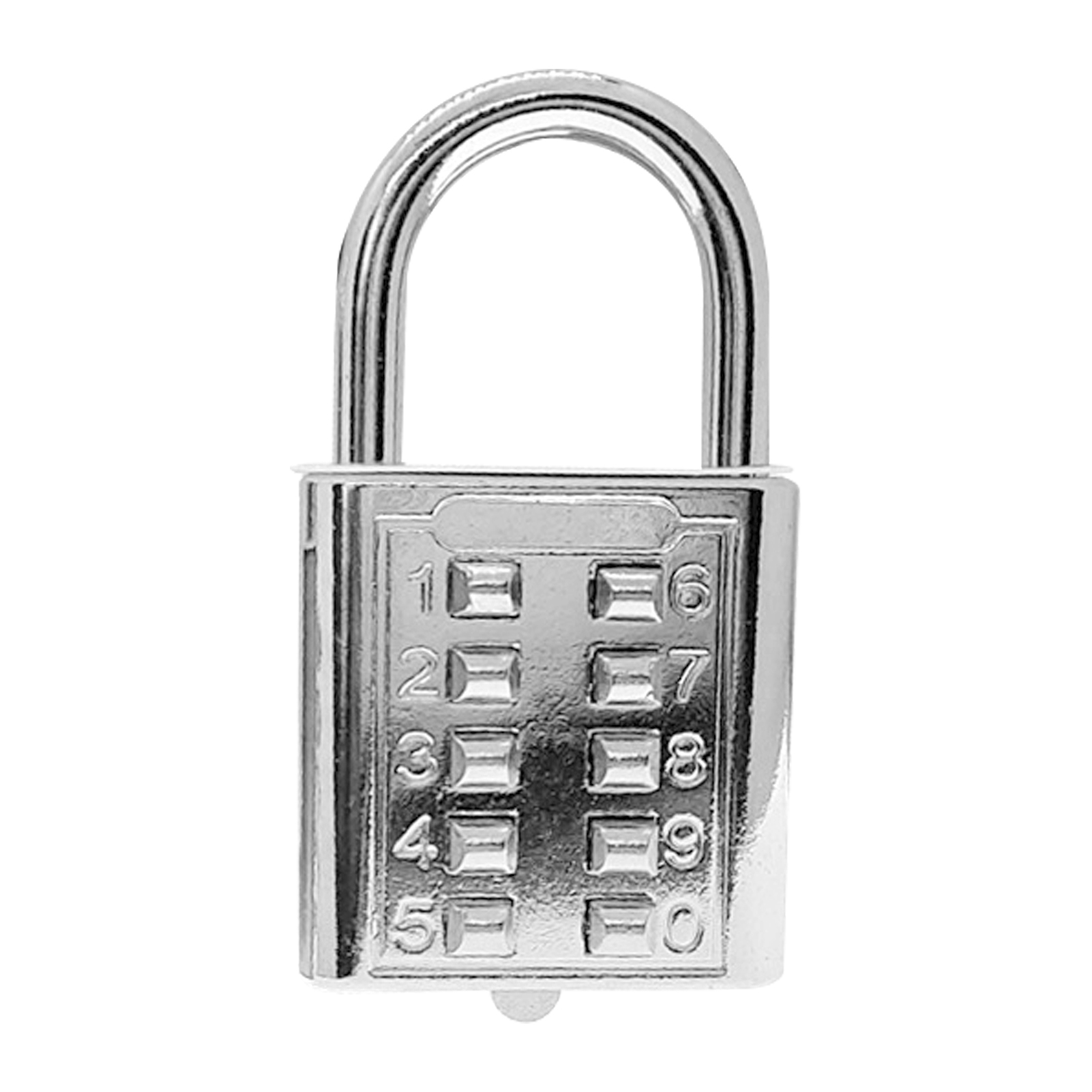 Zahlenschloss Mit Knöpfen, Ziffern Aus Zinklegierung, Zahlenschloss Für Trolleykoffer, Aktenschrank, Silberne Tastatur