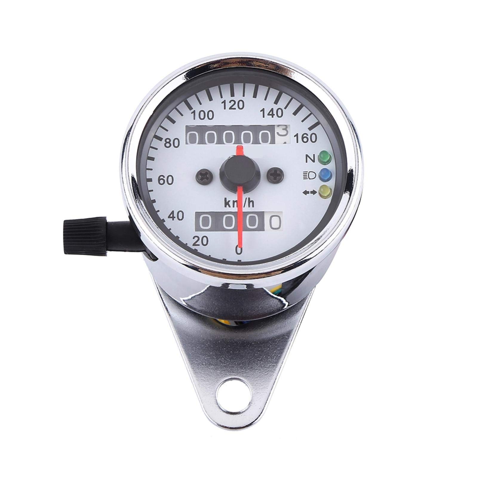 Universeller Motorrad-kilometerzähler – Duale Digitale Anzeige Km/h – Silber – Anzeige
