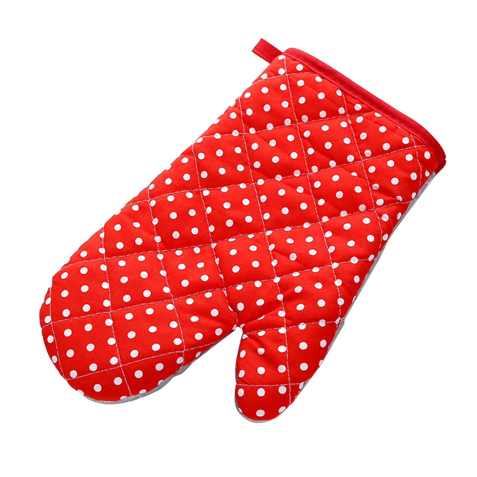 Ofenfeste, Verdickte Ofenhandschuhe, Hitzebeständig, Handschutz, Komfortabel Für Die Mikrowelle (rot).