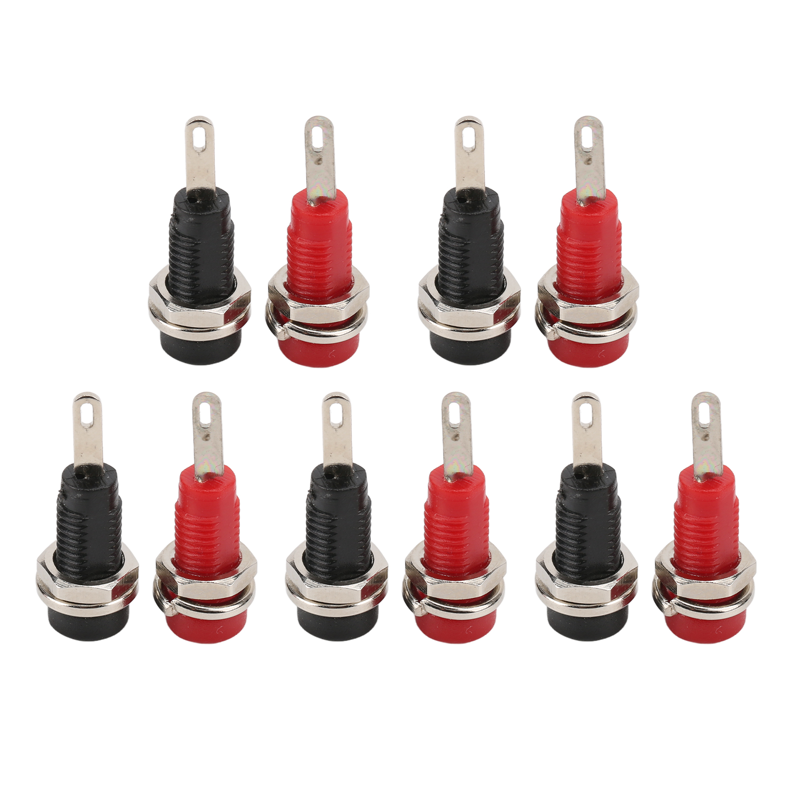 J.40003 2mm Bananenstecker-adapter-anschlussplatte Mit Innerer Federblattbuchse, Schwarz Und Rot, Für Den Langzeiteinsatz In Der Elektronik.