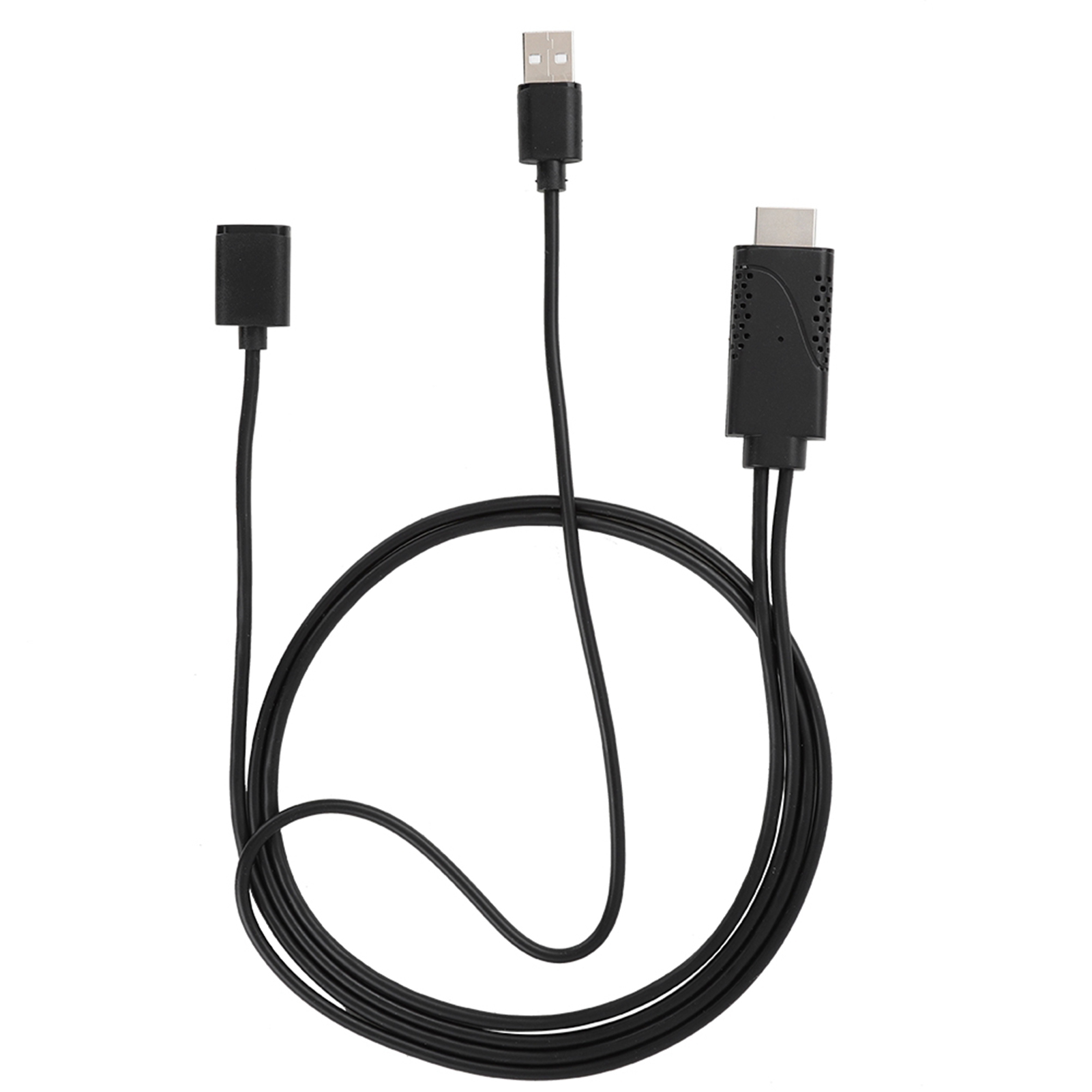2-in-1 1080p Usb-buchse Auf Hdmi-stecker Hdtv-kabeladapterkabel Für Iphone Und Android.