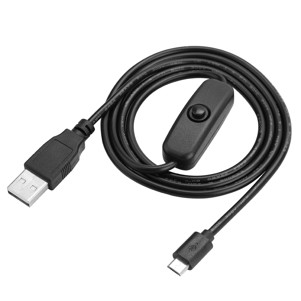 Micro-usb-stromladekabel Mit Ein-/ausschalter Für Raspberry Pi 3/2/b/b+/a.