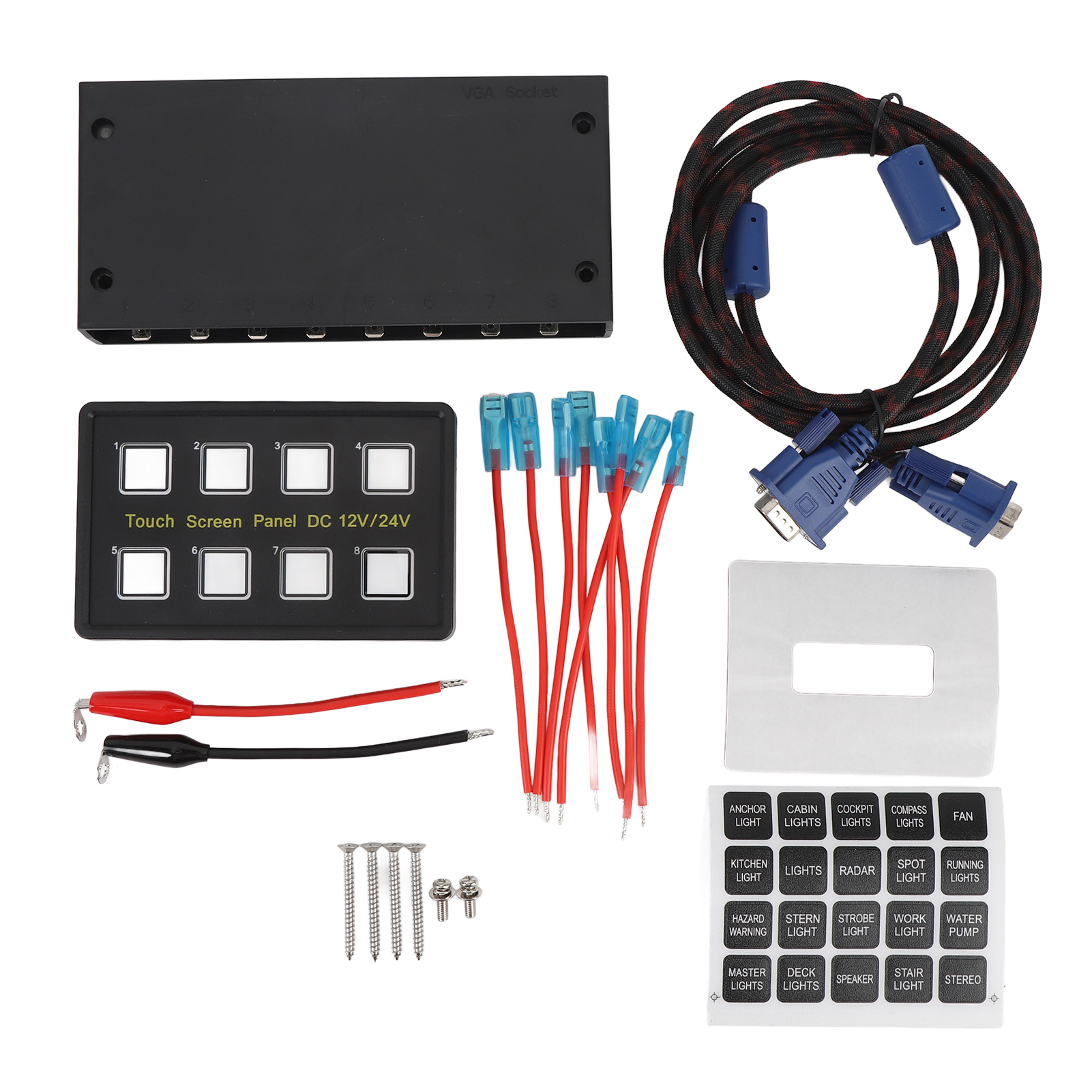 8-fach Schalterfeld, Dc 12 V Bis 24 V, Ip68, Wasserdicht, Hohe Stabilität, Led-touch-bedienfeld Für Auto, Lkw, Wohnwagen, Wohnmobil