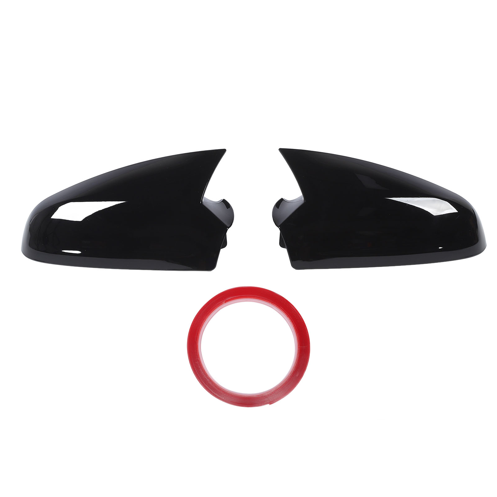 1 Paar Spiegelkappen 6428200, Hochfeste Türverkleidung Für Vauxhall Astra H Mk5 2004–2009, Glänzend Schwarz