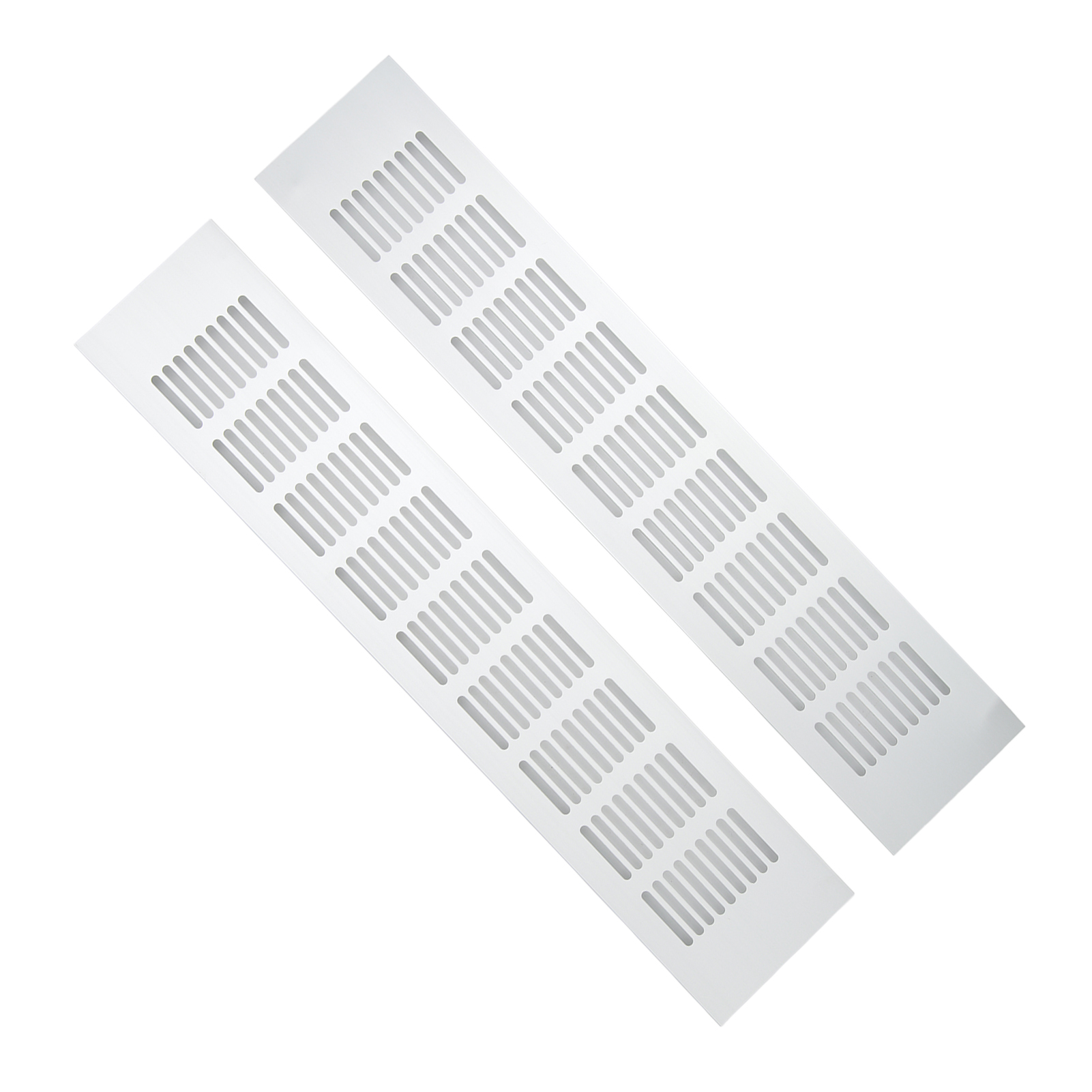 Rechteckiges Lüftungsgitter Aus Aluminiumlegierung Für Kleiderschränke Und Schuhschränke, 80 X 400 Mm, 2 Stück