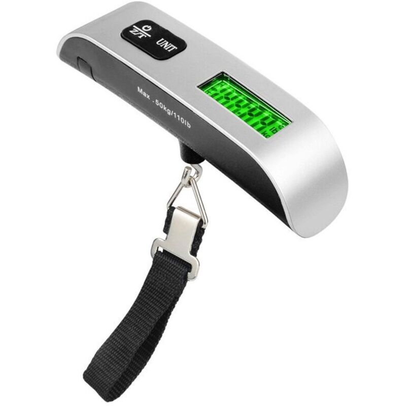 Tragbare Digitale Waage, Mini-format, Lcd-bildschirm, Elektronische Hängegepäckwaage, Maximale Tragfähigkeit 50 Kg, Ideal Für Reisen, Gepäck Und Familie.