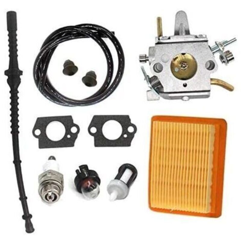 Vergaser Mit Luftfilter Und Kraftstoffleitung Für Stihl Freischneider Fs400, Fs450, Fs480, Sp400 Und Sp450. Ersetzt Zama-modelle C1q-s34h, 4128 120 0651 Und 4134 141 0300.