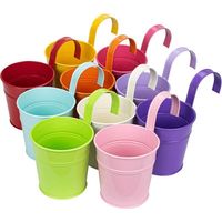 Bunte, Hängende Blumentöpfe Aus Eisen, 10 Cm – Robustes Metall – Für Trockenblumen Und Pflanzen – Hängendes Design Für Balkon Und Innenräume