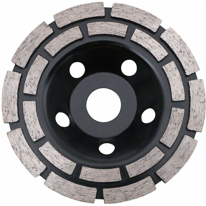 Disque Diamant, Diamant À Meuler Béton 125 X 22,23 Mm Double Rangée, Meule Diamantée Universelle Pour Poncer Béton, Pierre, Granit Chape, Maçonnerie, Usage Universel,
