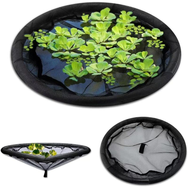 Schwimmender Schutzkorb, 80 Cm Große Schwimmende Barriere, Schwimmende Pflanzeninsel, Optimales Pflanzenwachstum Und Algenhemmung, Verbessert Die Wasserqualität, Bietet Schatten Für Fische