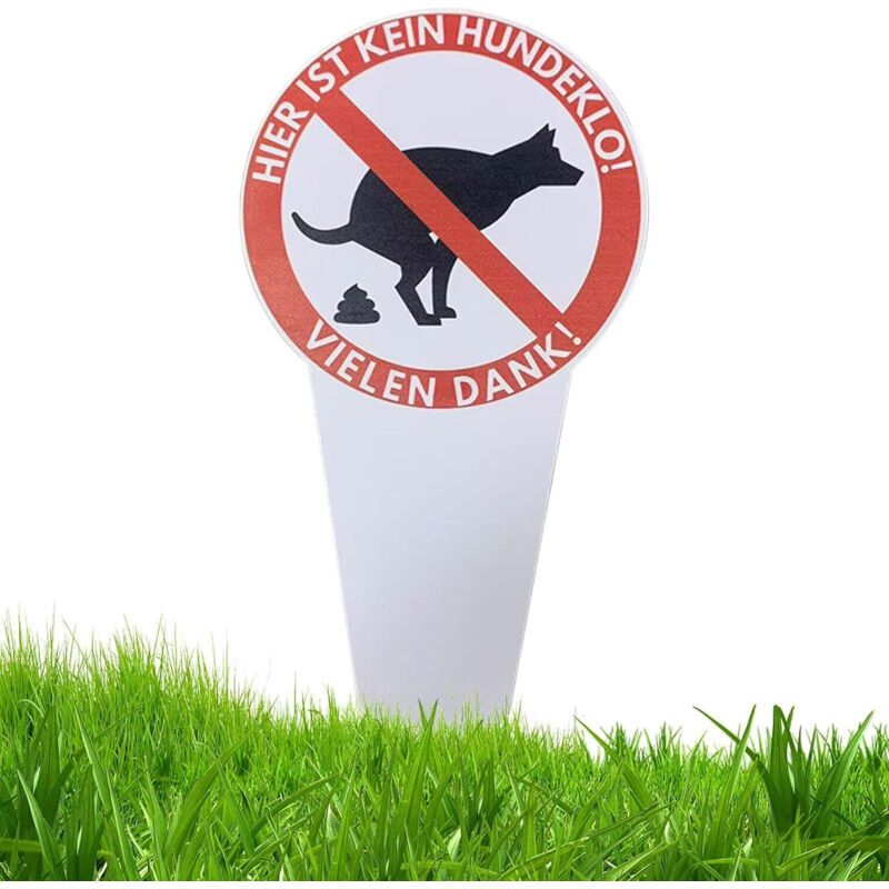 Hundekot-schild, Wasserfest „hundekot Verboten“-schild – Originelle Gartendekoration – Stabiler Pfosten – Vorsicht Für Den Außenbereich, Rasen, Terrasse, Gehweg