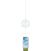 Japanisches Keramik-windspiel, Porzellan-windglocke, 405 X 71 Mm Dick, Klassische Weiße Farbe Mit Halbkreisförmigem Design, Ideal Für Die Gartendekoration