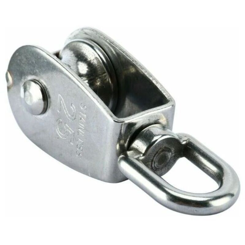 [neuwertig]seilrolle, Rolle Aus Edelstahl 304, Edelstahlrolle, Silber/25 Mm