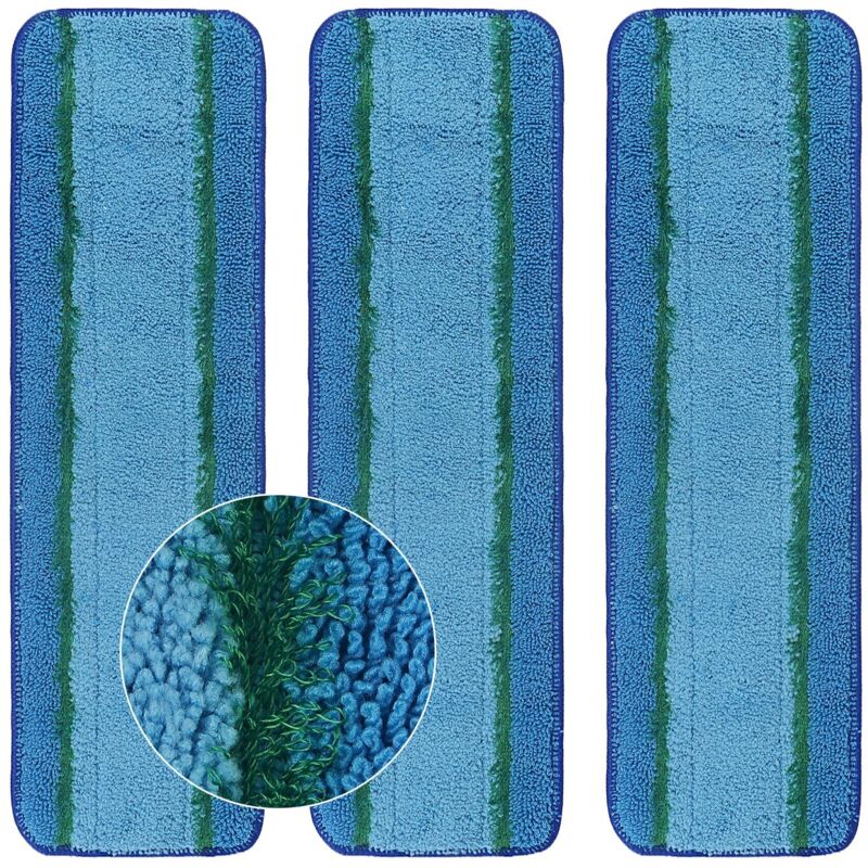 [neuwertig]set Mit 3 Tiefenreinigungspads Für Die Bona-wischmopp-familie, Waschbare Und Wiederverwendbare Mikrofaser-reinigungsköpfe Für Hartholz- Und Mehrzweckböden, Nass-/trockenmopp