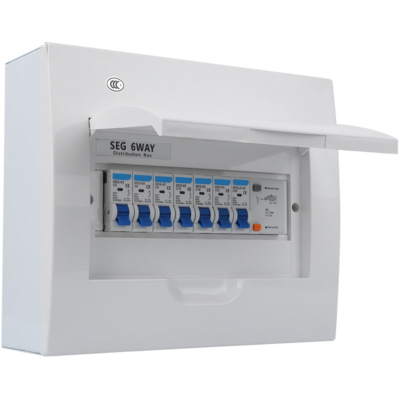 [neuwertig]kleiner 6-fach Fehlerstromschutzschalter, 63a 30ma Rcd4mcb (3 X 6a2 X16a1 X 32a)