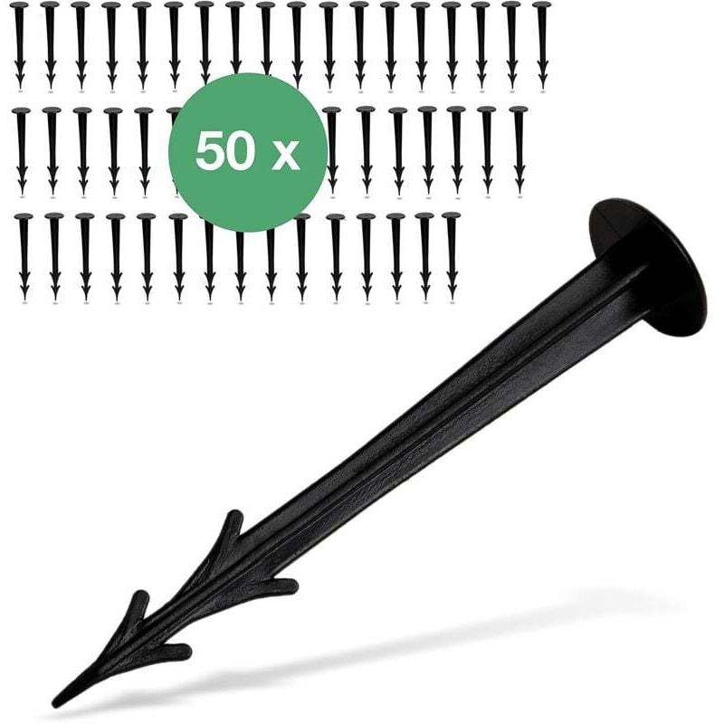 [neuwertig]packung Mit 50 Gartenbefestigungspfählen Zur Anbringung Von Unkrautvlies