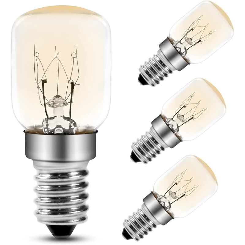 [neuwertig]25-watt-ofenlampe, E14/t25-glühbirne, 2200 K Warmweiß, 300°-mini-glühbirnen Für Backofen, Mikrowelle Und Salzkristalllampe, 4er-pack