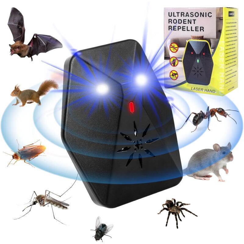 [neuwertig]ultraschall-optischer Schädlingsbekämpfer, Schädlingsbekämpfung Im Innenbereich, Flöhe, Ratten, Kakerlaken, Mücken, Schaben, Fruchtfliegen, Nagetiere
