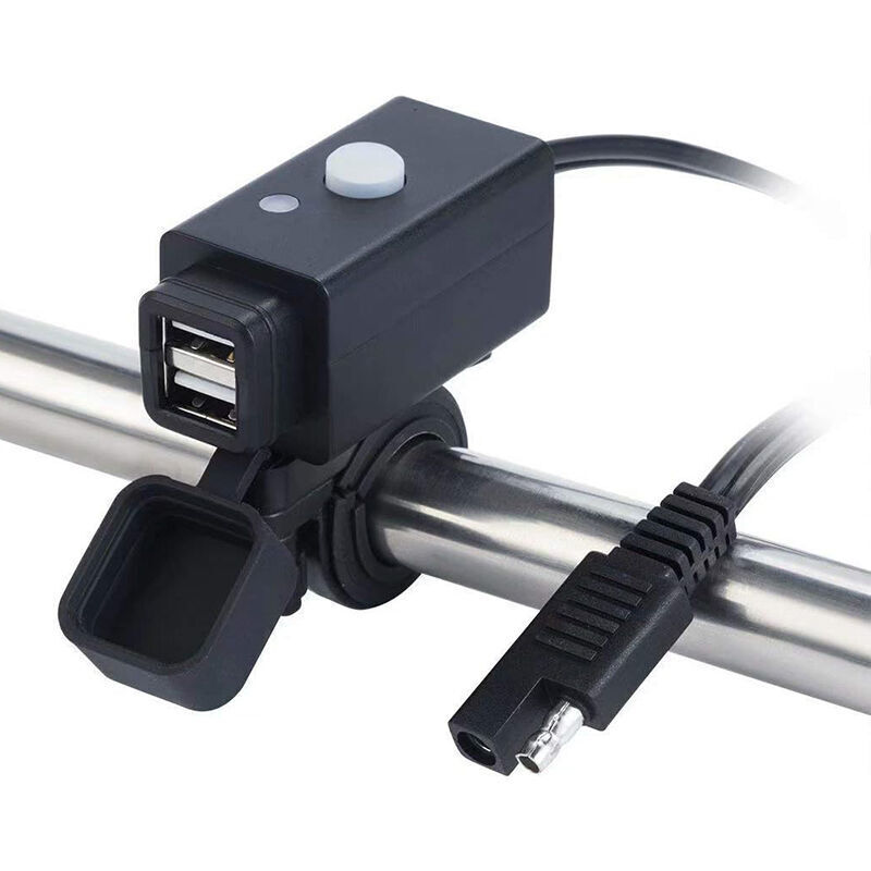 [neuwertig]wasserdichter Usb-motorradlader Mit Schalter, Dual-port-5v-externer Akkulader, Wasserdichte Intelligente Ladeanschlüsse Mit Ein-/ausschalter Für Iphone, Samsung, Gps Usw.