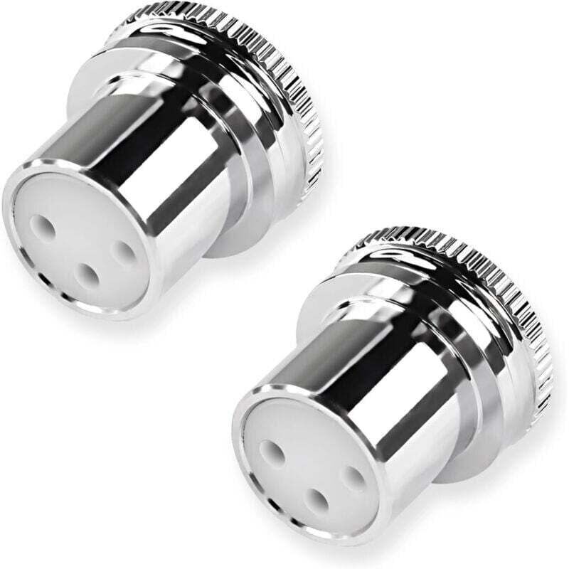 [neuwertig]2er-pack Xlr-staubschutzkappen (weiblich), Schutzkappen Für Xlr-buchsen, Geräuschdämpfende Kappen, Rhodinierte Xlr-staubschutzkappen