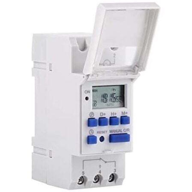 [neuwertig]programmierbarer Digitaler Timer, Wochenzeitschalter Mit Lcd-bildschirm Und Programmierbarem Timer Auf Din-schiene (220 V)