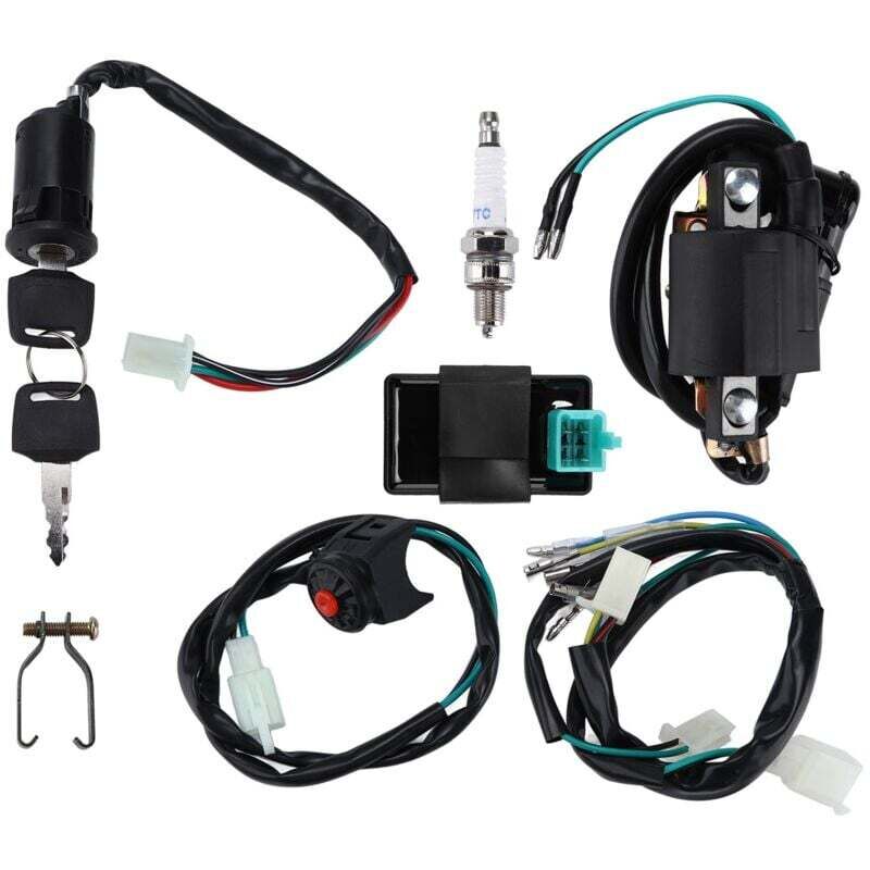 [neuwertig]zündspulensatz Mit Not-aus-schalter, Cdi-zündkerzen-kabelbaumsatz Für 50ccm, 70ccm, 90ccm, 110ccm-160ccm Dirtbikes Und Atvs
