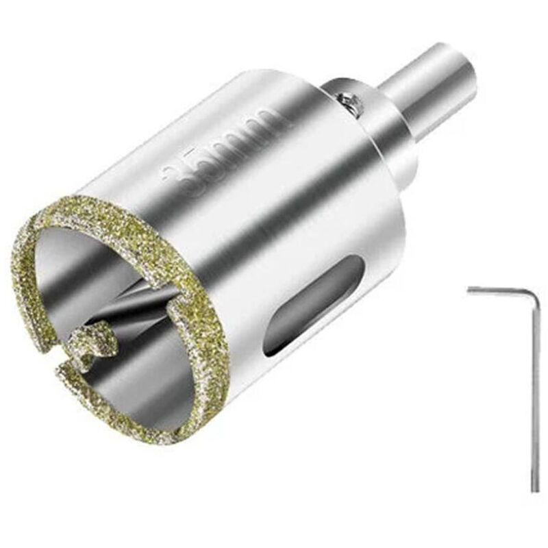 [neuwertig]35-mm-diamantlochsäge, Fliesenlochsäge Mit Diamantbeschichtung Zum Schneiden Von Glas, Fliesen, Keramik, Marmor Und Kalkstein