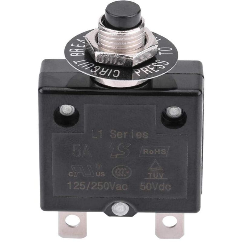 [neuwertig]5a 8a 10a 15a 18a 20a 30a Leitungsschutzschalter Mit Optionalem Thermorückstellschalter, 125-250v Ac 50v Dc Überstromschutz-drucktaster-leitungsschutzschalter (30a)