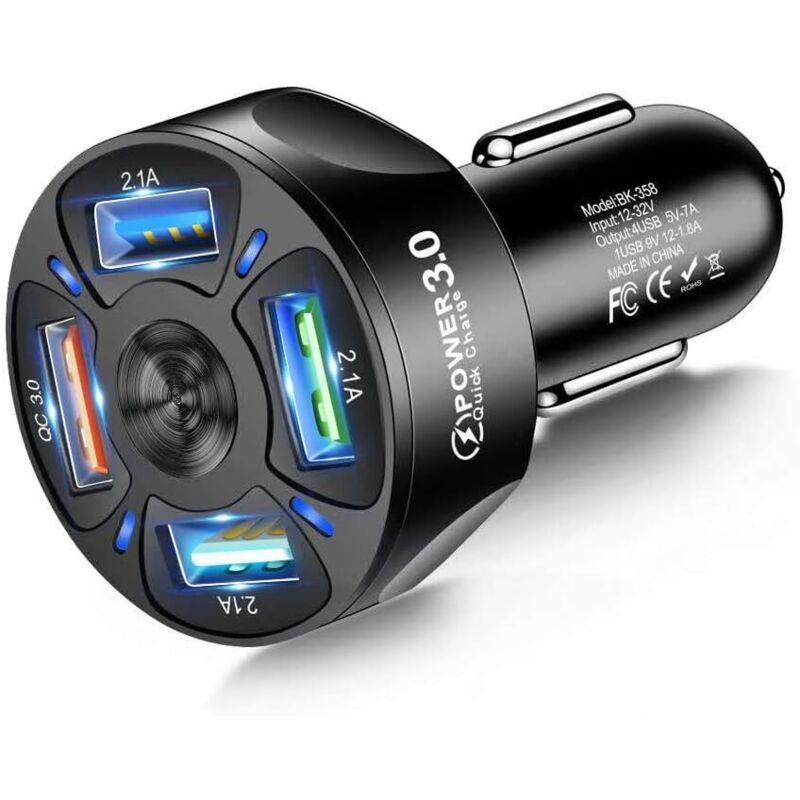 [neuwertig]4-port-usb-autoladegerät Für Mobiltelefone, Zigarettenanzünder-ladegerät, Kompatibel Mit Tablets, Iphones Und Samsung-geräten