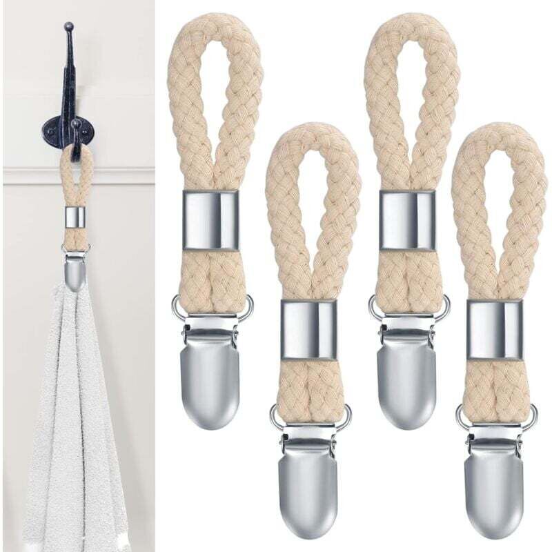[neuwertig]11,5 X 2,3 Cm, 4 Handtuchklammern, Geschirrtuchhaken, Badezimmer-handtuchhaken, Schrank-handtuchklammern Zum Aufhängen Von Handtüchern Zum Aufhängen Von Geschirrtüchern