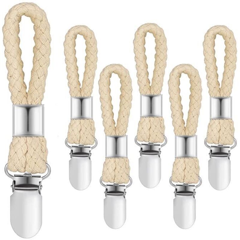 [neuwertig]set Mit 6 Handtuchhaken, Handtuchclips Aus Edelstahl Mit Baumwollseil, Handtuchhaken Für Badezimmer, Handtuchclips Zum Aufhängen Von Handtüchern In Schränken.