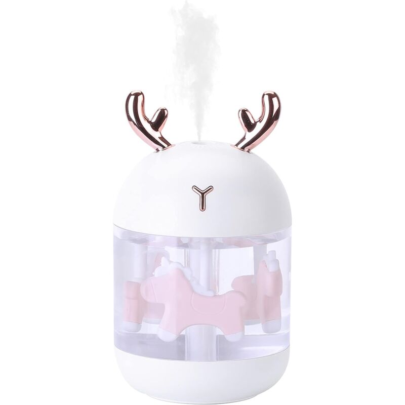 [neuwertig]mini-luftbefeuchter, Tragbarer Luftbefeuchter Für Zuhause, Baby-luftbefeuchter, Automatische Abschaltung Bei Wassermangel, Usb-tisch-luftbefeuchter Für Zuhause, Schlafzimmer, Büro (weiß)