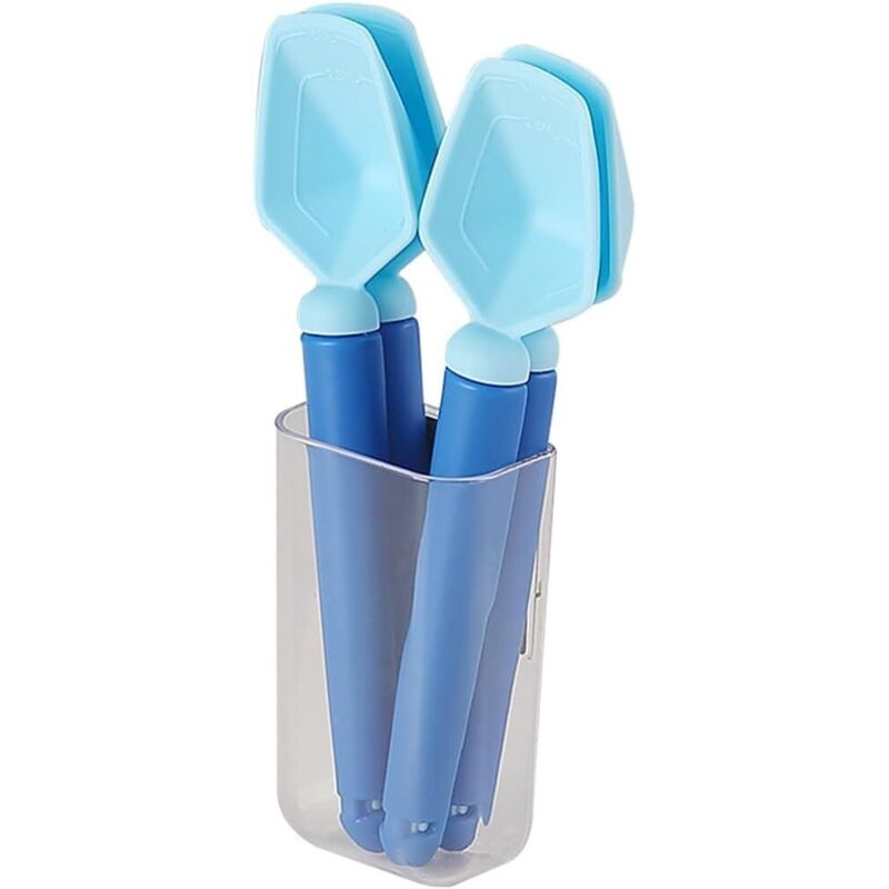 [neuwertig]set Mit 4 Lebensmittelbeutelclips, Verschlussclips, Lebensmittelbeutelversieglern, Küchenclips, Beutelclips, Snackspender, Frischeclips, Mit Messlöffel