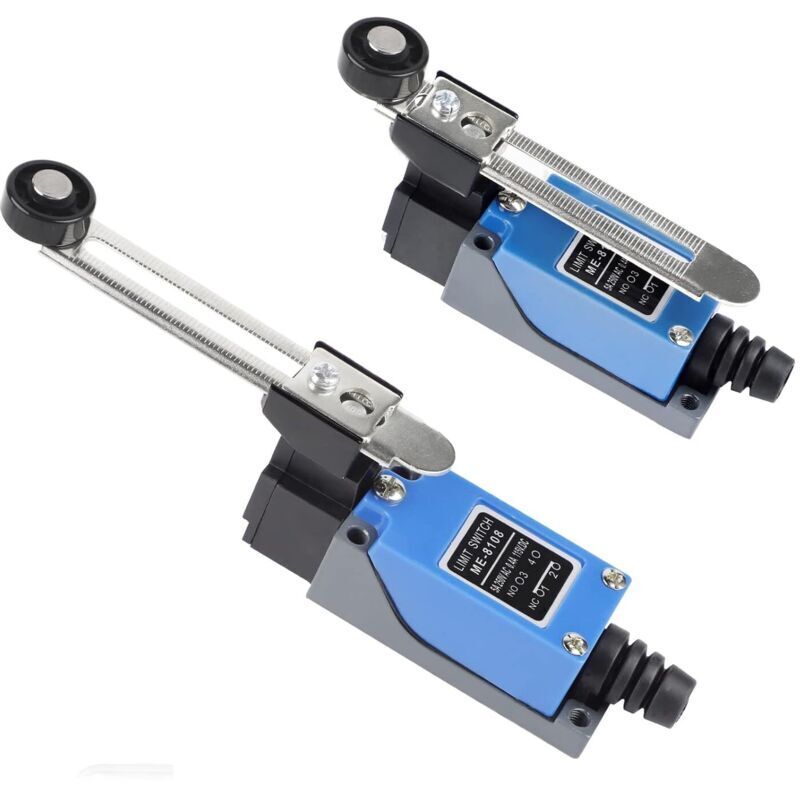[neuwertig]set Aus 2 Endschaltern Mit 5 Cm Verstellbarem Hebel, 2ö 2nc Elektrischer Steuerschalter, Endschalter Für Cnc-plasmafräsen