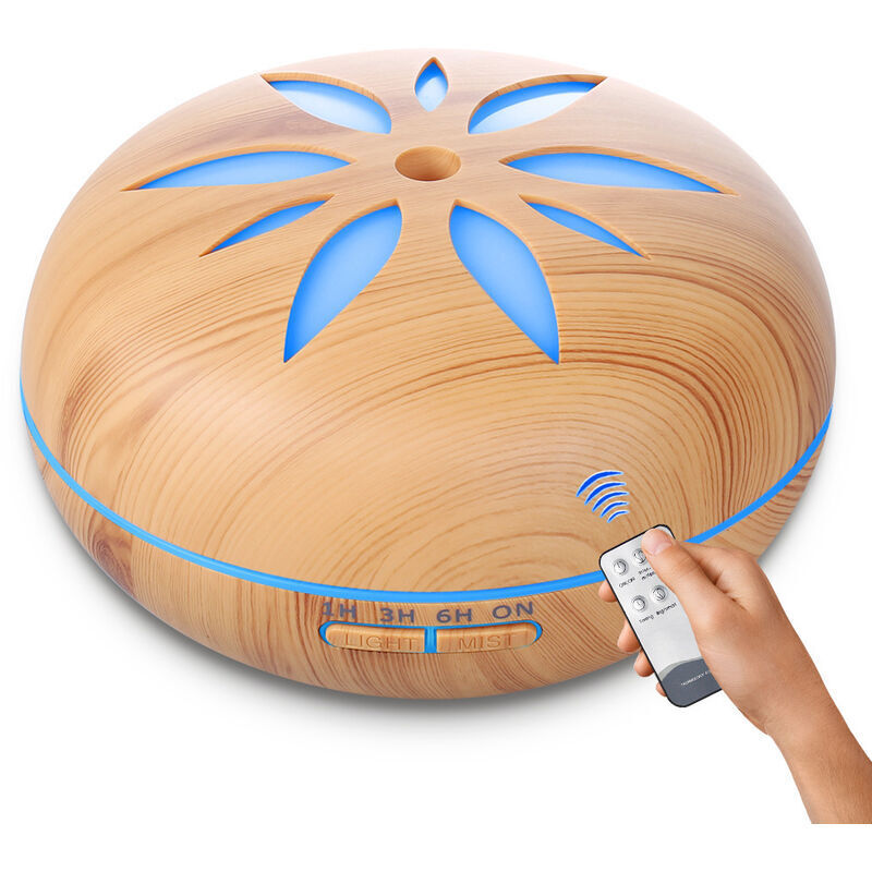 [neuwertig]ätherisches Öl-diffusor (550 Ml), Ultraschall-luftbefeuchter, Elektrischer Aromanebel Mit Fernbedienung, 7 Wechselnde Farben, Automatische Abschaltung Für Schlafzimmer/wohnzimmer/spa/yoga