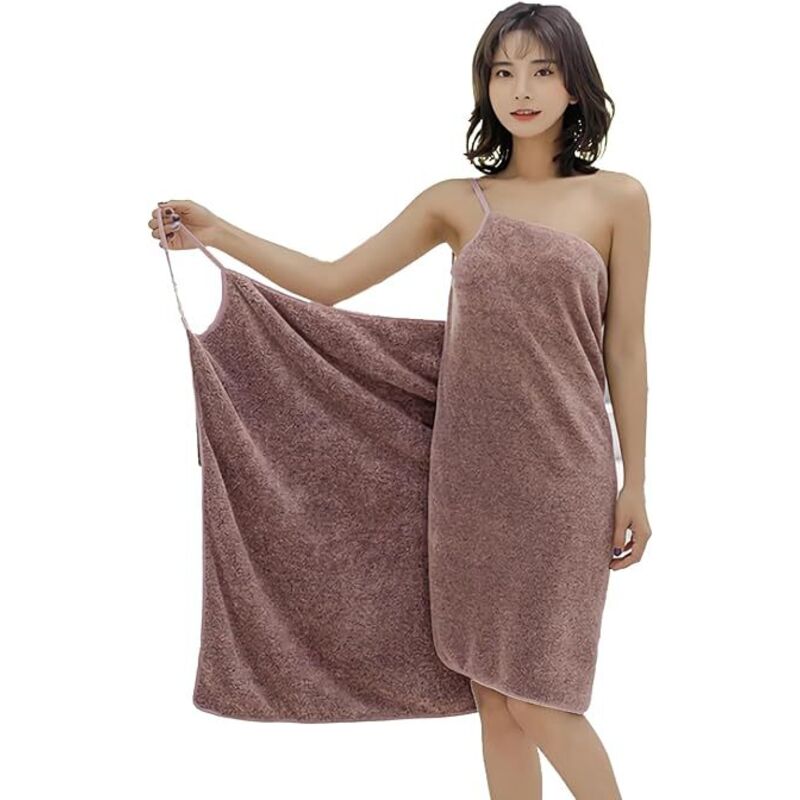 [neuwertig]bademantel Mit Trägern, Mikrofaser-badetuch, Schnelltrocknender Bademantel, Damenbademantel, Badetuch, Duschtuch, Strand, Schwimmen, Surfen, Spa