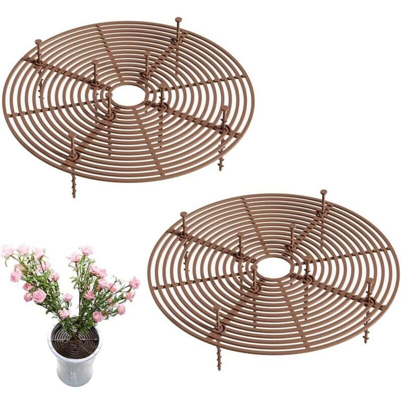 [neuwertig]katzensichere Pflanzenschutzgitter, 2-teiliges Set, 30 Cm Blumentopf-schutzgitter, Blumentopfabdeckungen Für Den Garten, Braun