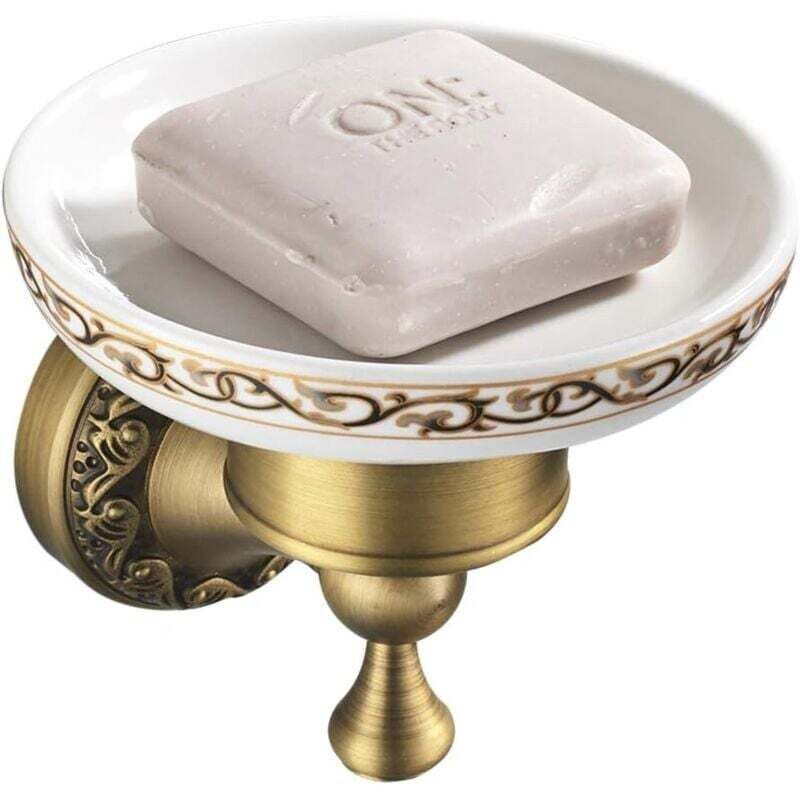[neuwertig]seifenschale Aus Bronzefarbenem Messing Mit Wandhalterung, Antik-stil, Ideal Fürs Badezimmer