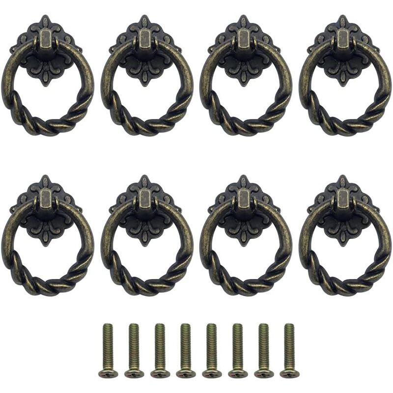 [neuwertig]set Mit 8 Vintage-schubladenringen