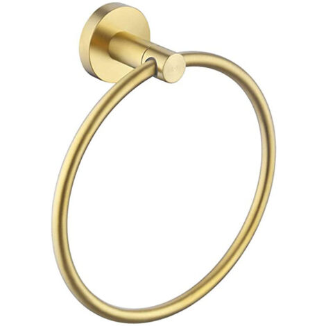 [neuwertig]handtuchring Aus Gebürstetem Gold (16 Cm Durchmesser), Moderner, Wandmontierter Handtuchhalter Aus Edelstahl